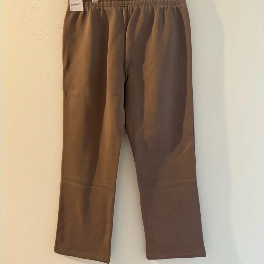 Women Nike Brown Sweatpants with White Logo - Picture 4 of 4